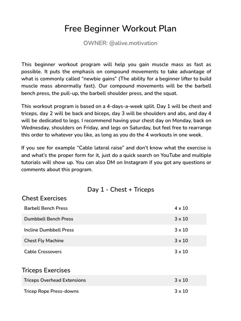 How to Start a Workout Program – Beginner Guide