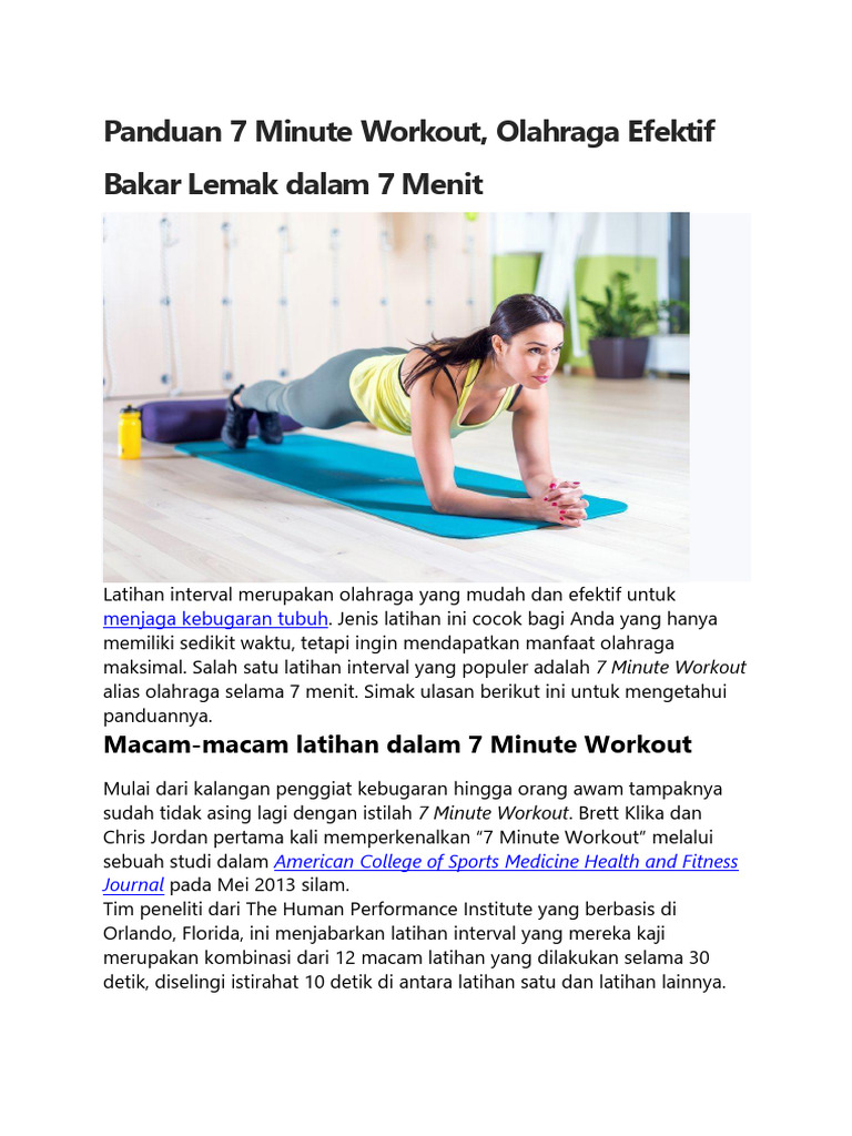 What Is the 7-Minute Workout? – Quick Routine