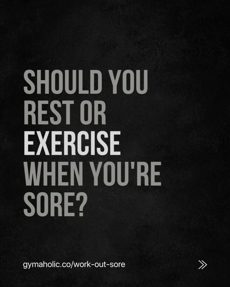 Should You Workout When Sore or Take Rest?